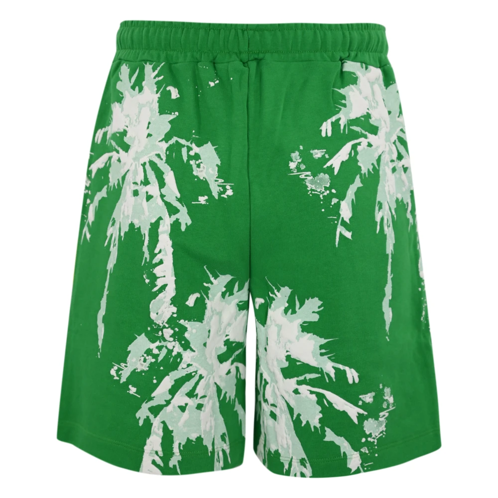 Barrow Fleece Bermuda Shorts met 3D Print Green Heren