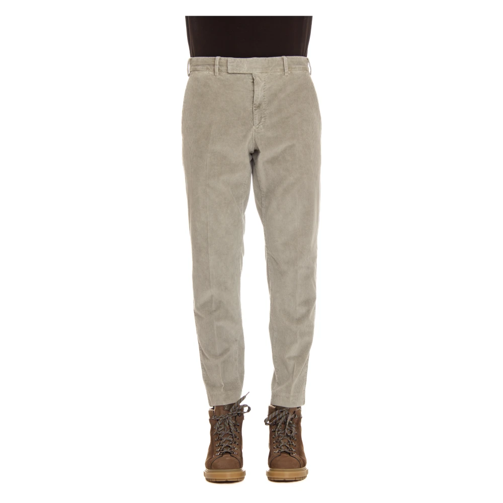 PT Torino Grijze op maat gemaakte broek met rits Gray Heren