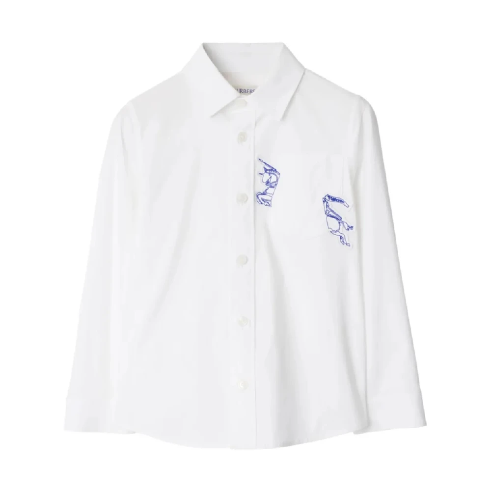 Burberry Boys White Kids Shirts, 6 Y, Split Design Junior Shirt