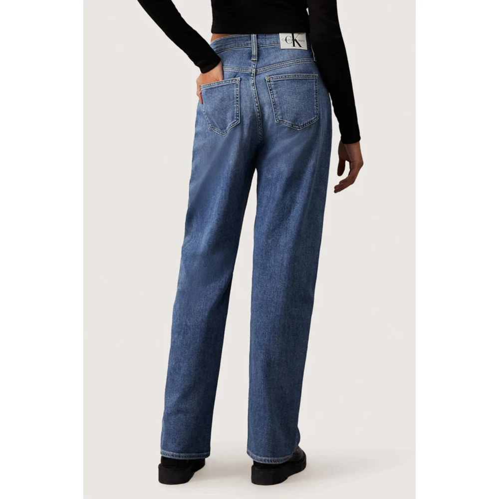 Calvin Klein Jeans Stijlvolle Denim Broek Blue Dames