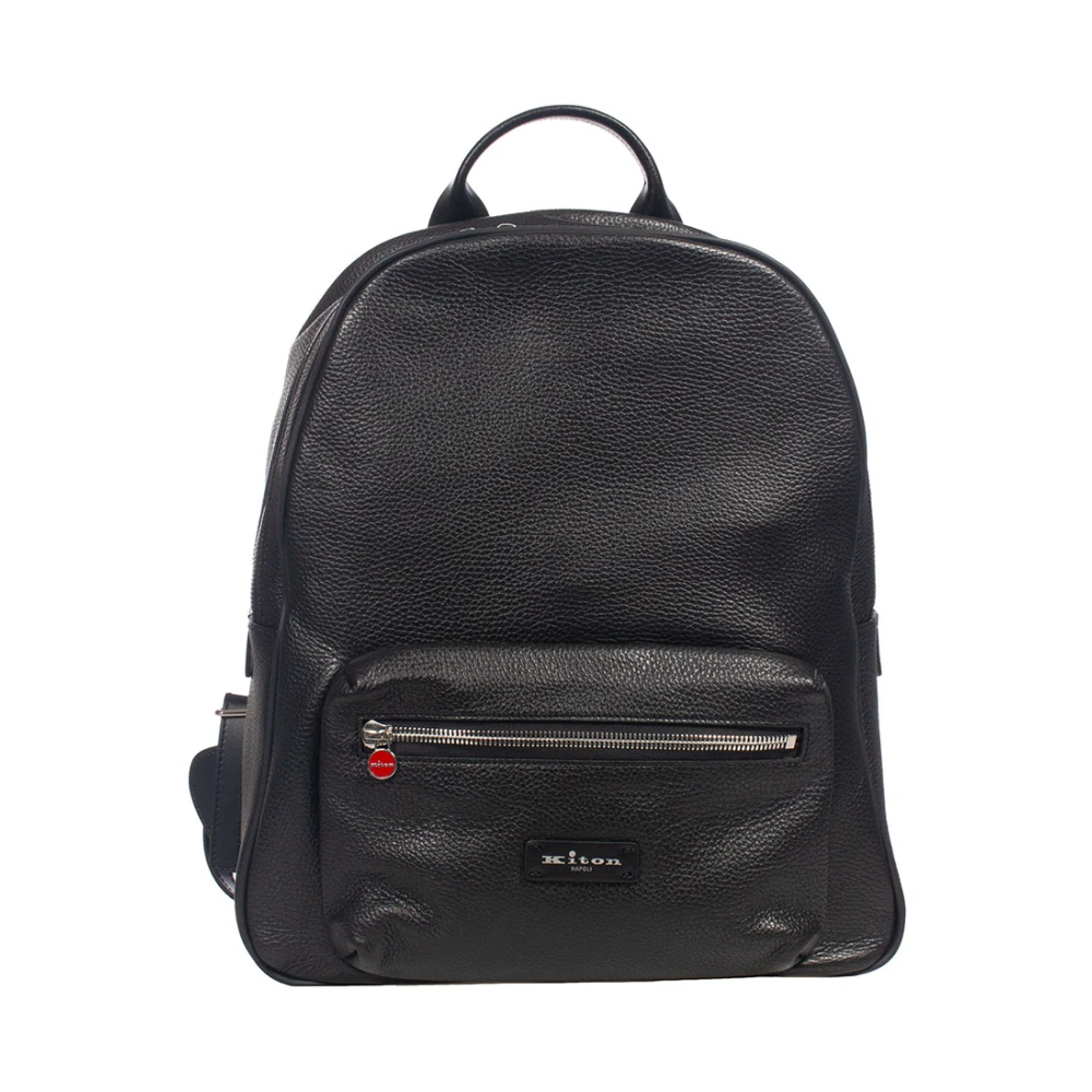 Kiton Sportieve Nylon Rugzak Black Heren