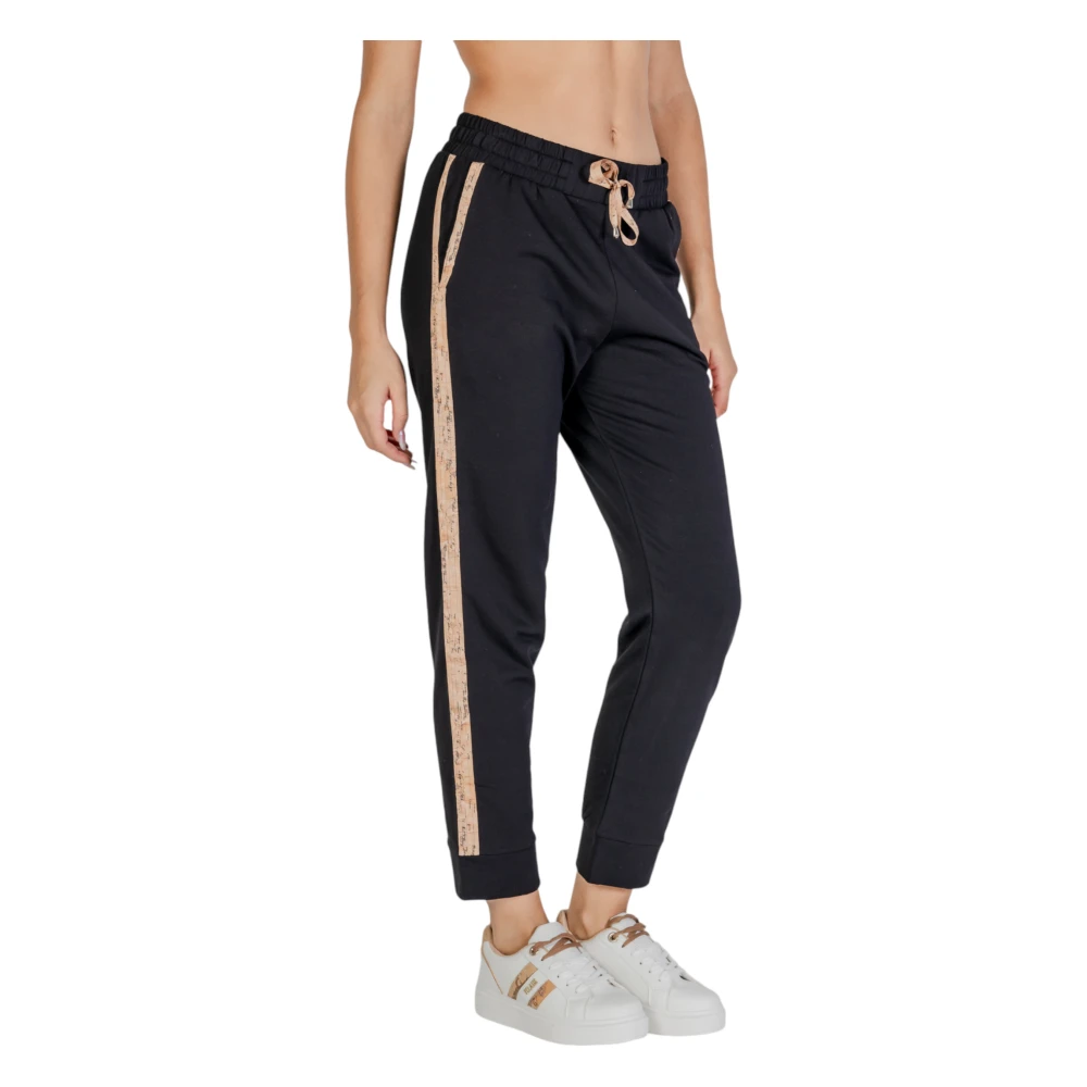 Alviero Martini 1a Classe Zwarte Vetersluiting Broek Herfst Winter Black Dames