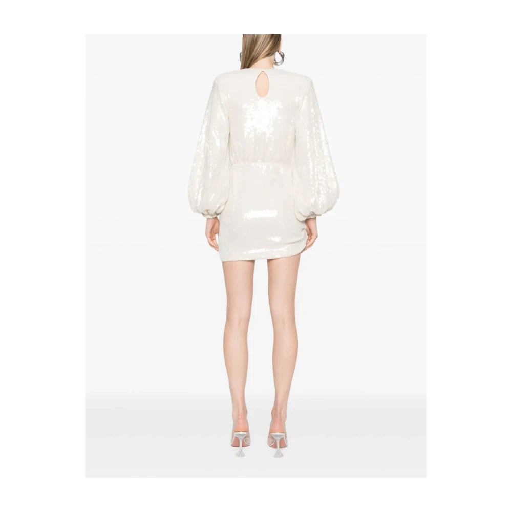 Rotate Birger Christensen Witte Jurk met Schoudervullingen White Dames