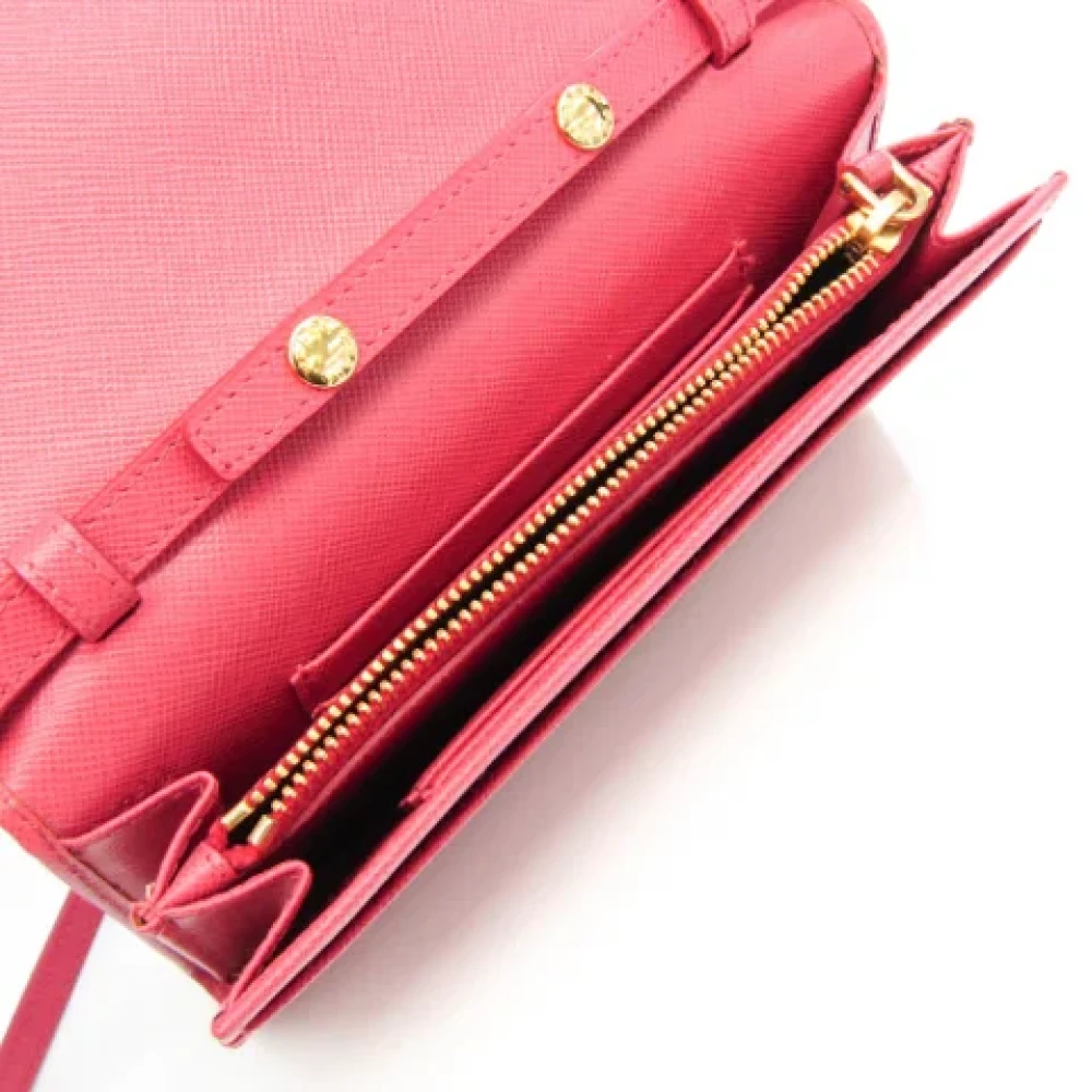 Prada Vintage Pre-owned Leather wallets Pink Dames