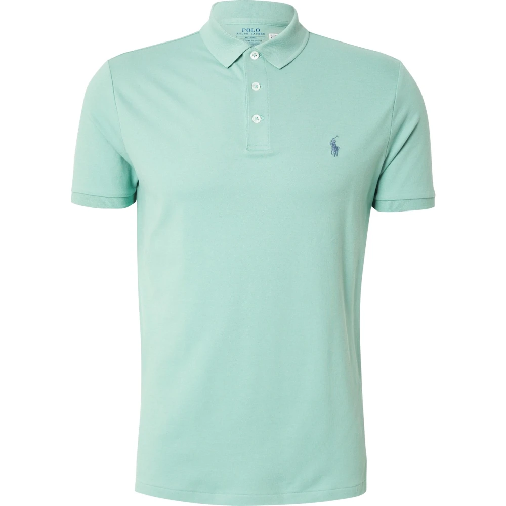 Polo Ralph Lauren Men's Green Polo Shirts, S, Slim Fit Stretch Polo Shirt