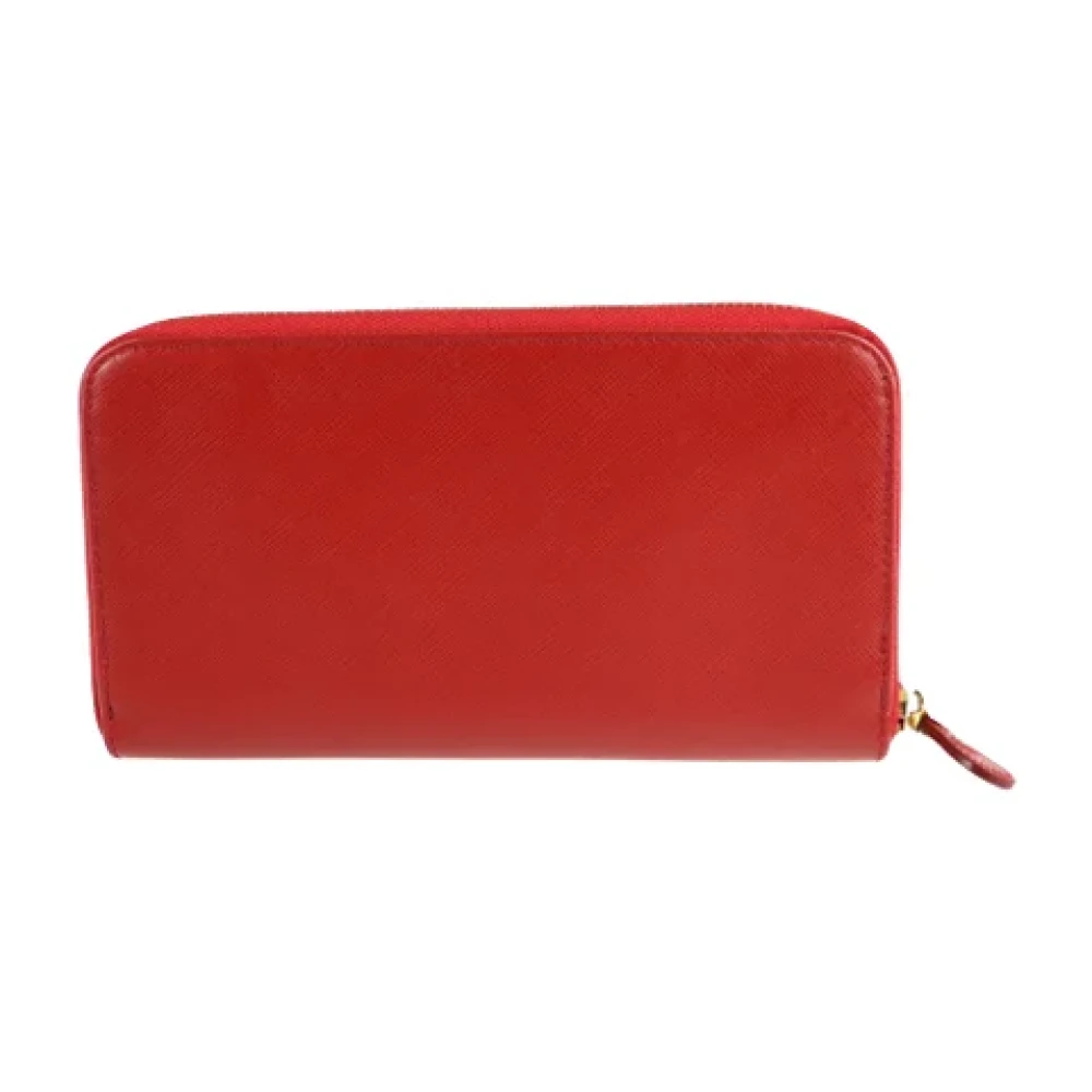 Salvatore Ferragamo Pre-owned Leather wallets Red Dames