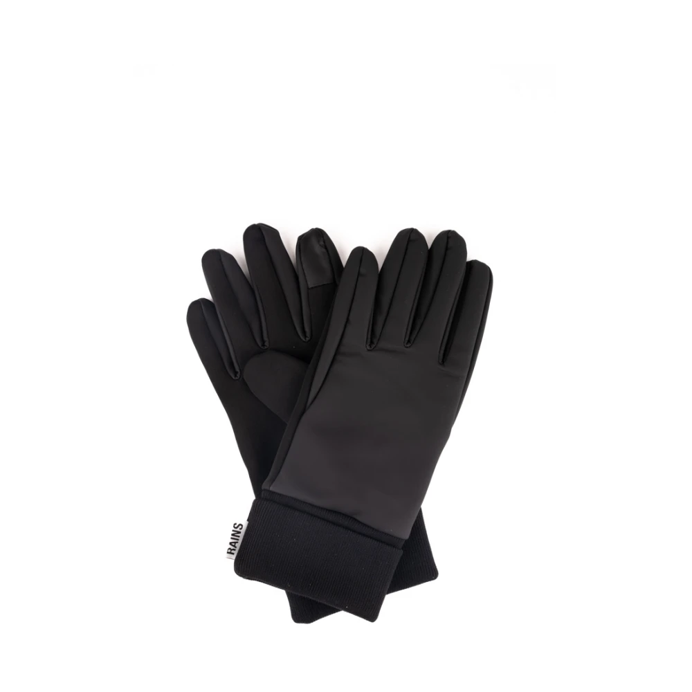 Rains Zwarte Technische Touch Handschoenen Black Heren
