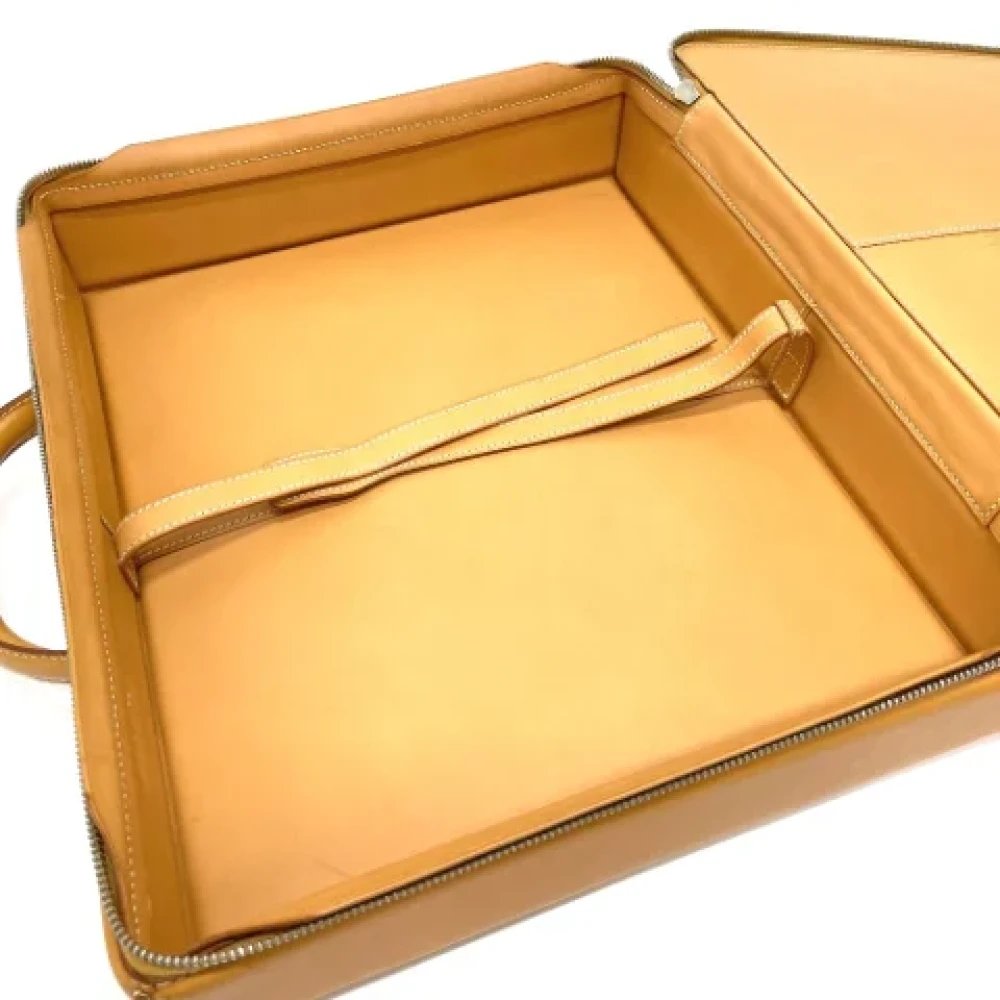 Hermès Vintage Pre-owned Leather handbags Yellow Heren