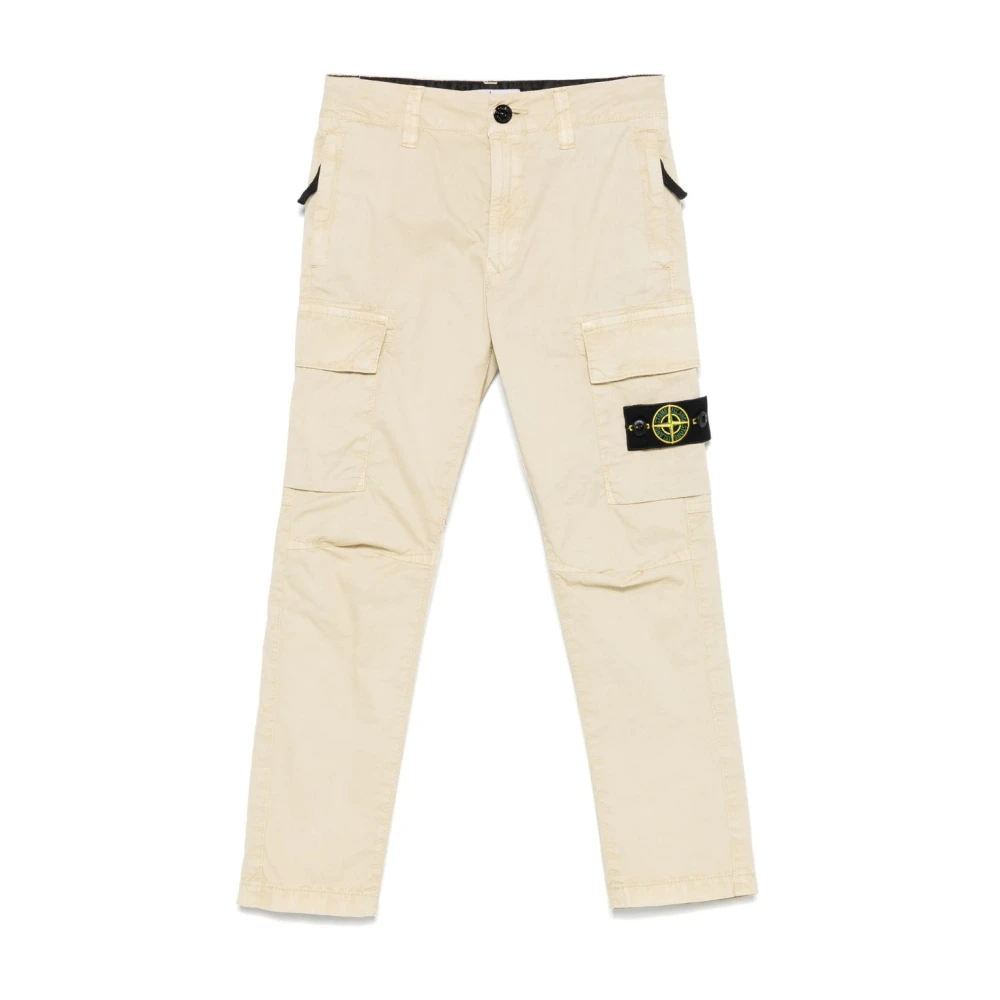 Stone Island Boys Beige Trousers,, Trousers Size 10 Y