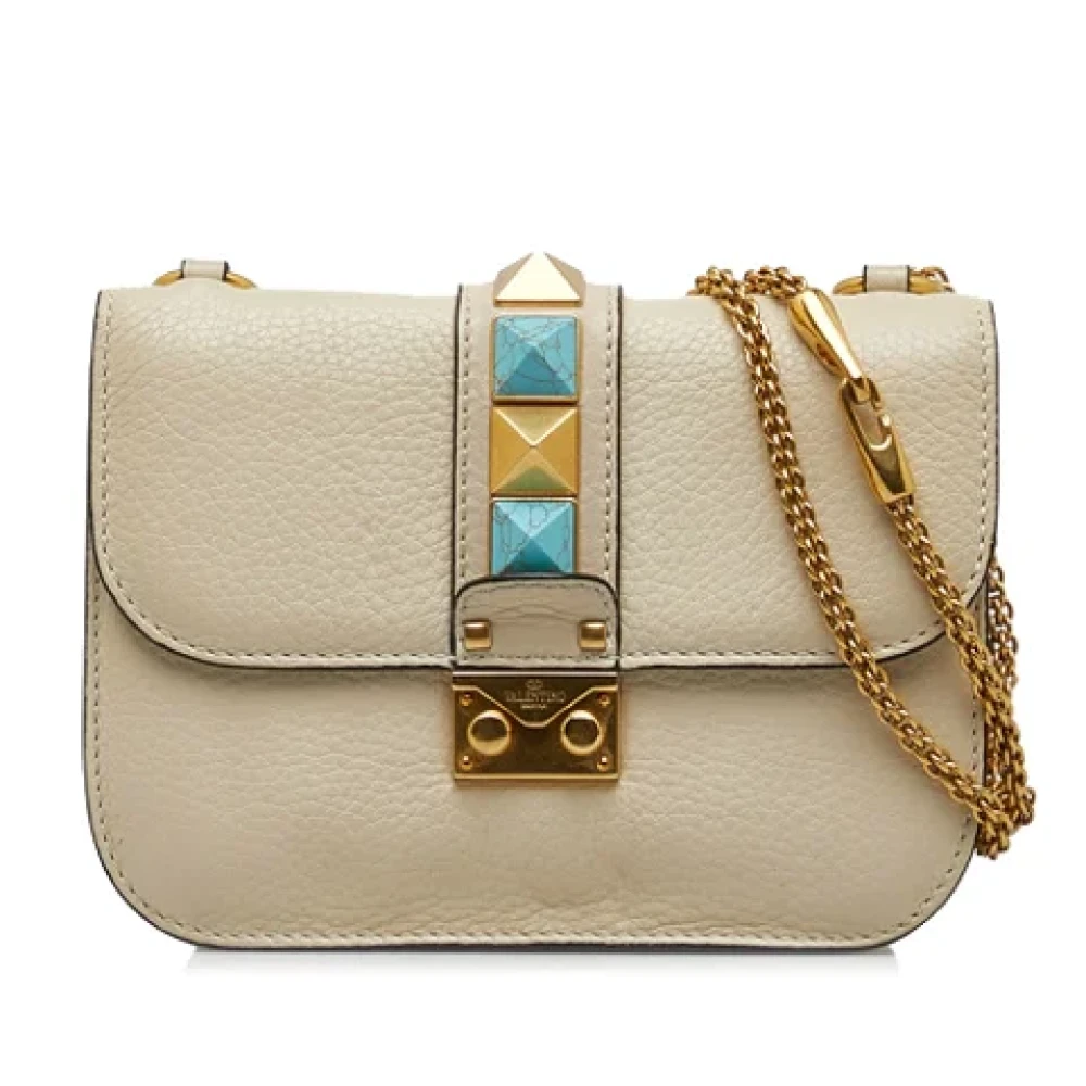 Valentino Vintage Pre-owned Leather shoulder-bags White Dames