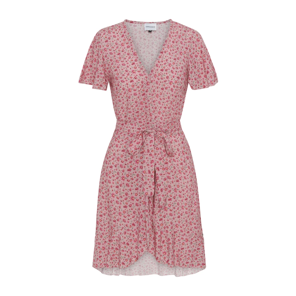 American Dreams Bloemen Wikkeljurk Licht en Luchtig Pink Dames