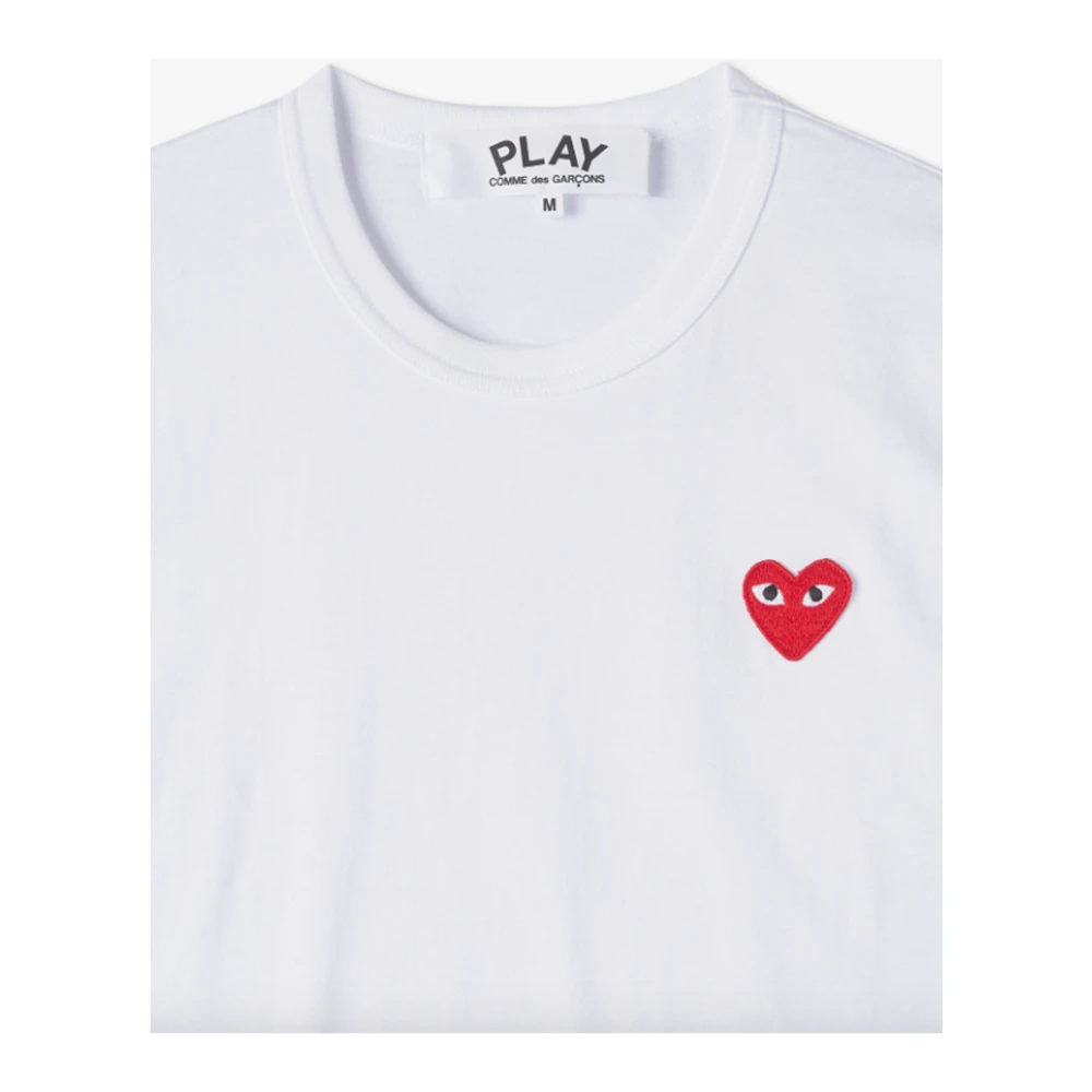 Comme des Garçons Play Wit T-shirt met Play Logo White Heren