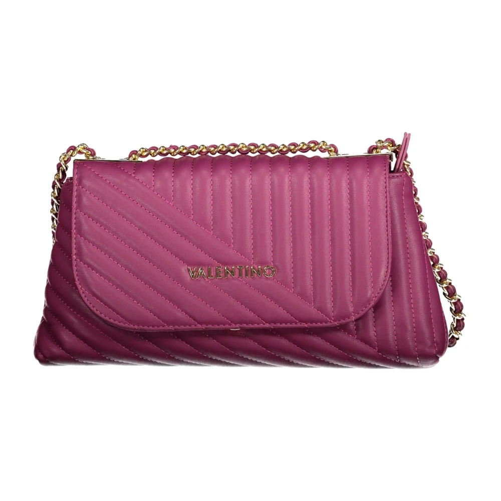 Valentino by Mario Valentino Lila Kedja Crossbody Väska med Dragkedja Purple, Dam