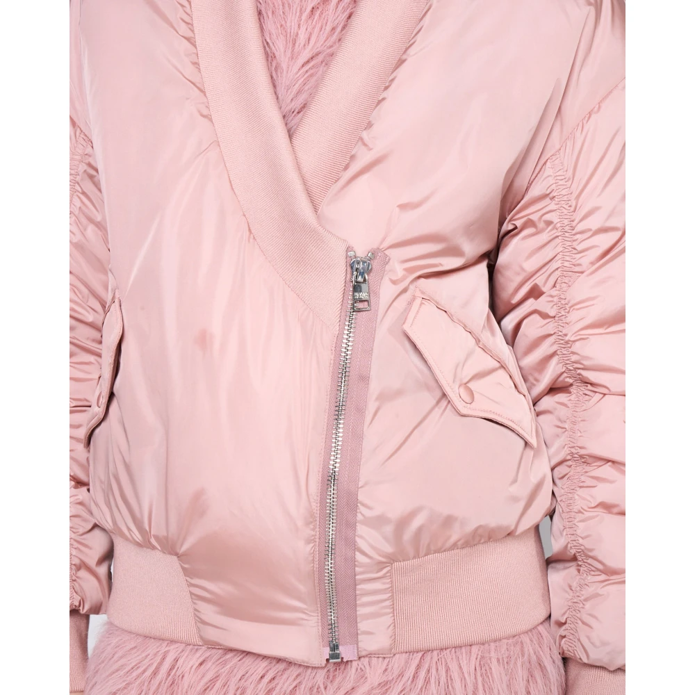 Silvian Heach Gewatteerde jas met gerimpelde mouwen Pink Dames