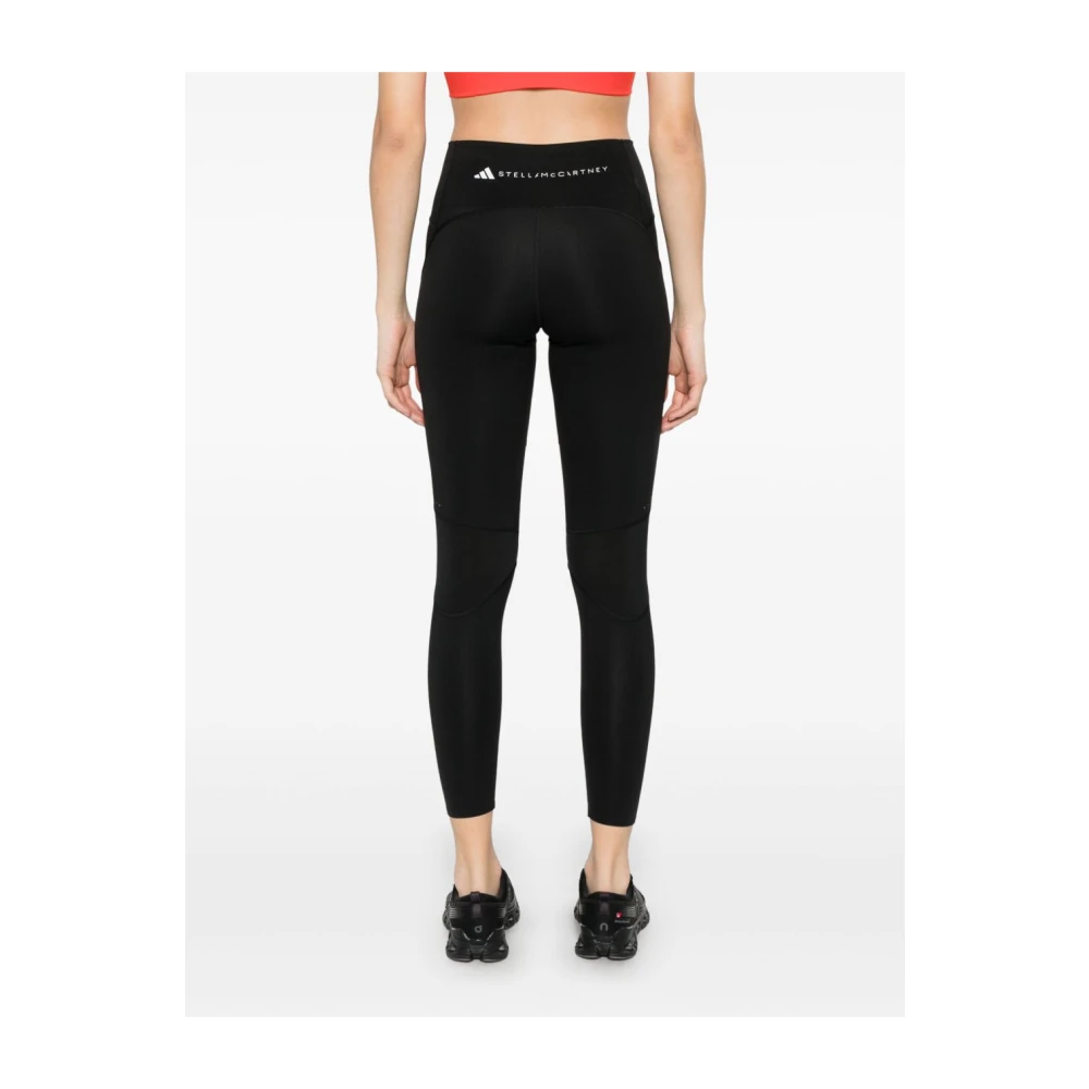 adidas by stella mccartney Zwarte joggingbroek met geperforeerde details Black Dames