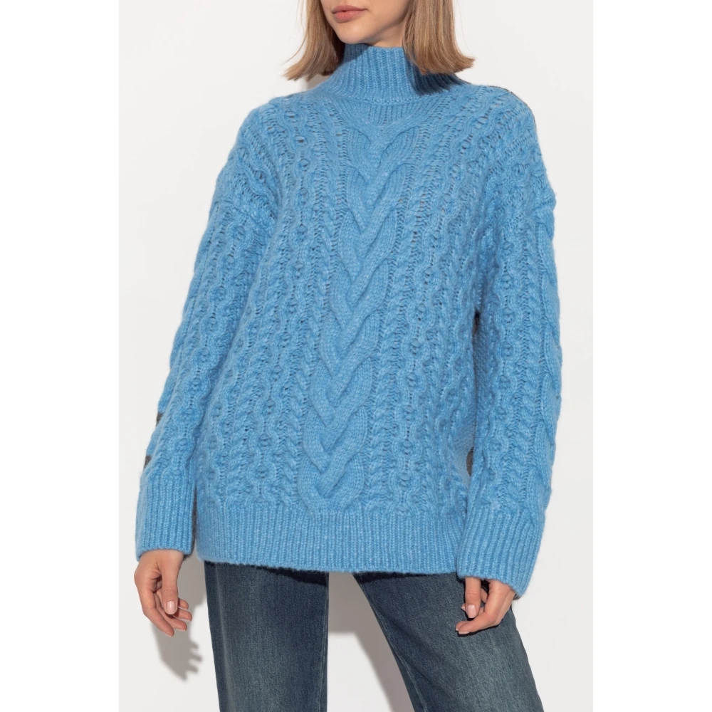 Stella Mccartney Wollen Turtleneck Blue Dames