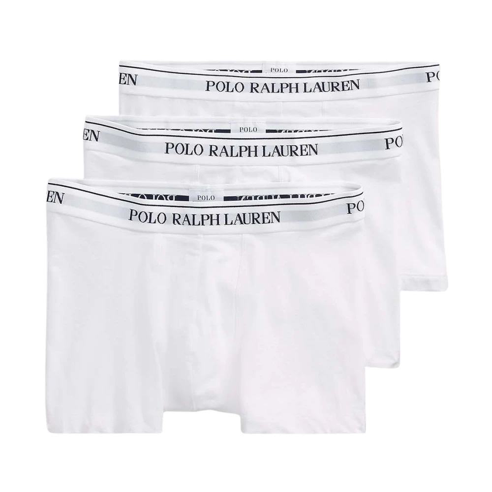 Polo Ralph Lauren Men's White Underpants, S, Classic Trunk Boxers 3-Pack