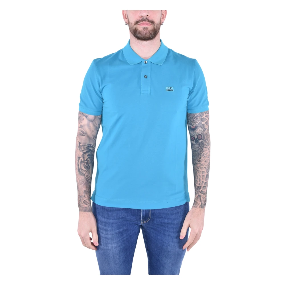 C.p. Company Men's Blue Polo Shirts, L, Polo Shirts
