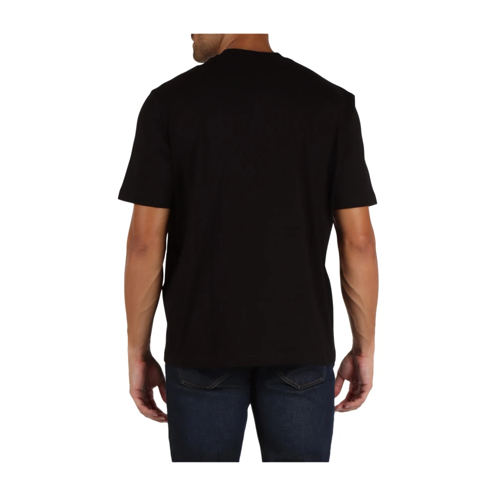 Armani Exchange Zwarte Katoenen T-shirt met Logoprint Black Heren