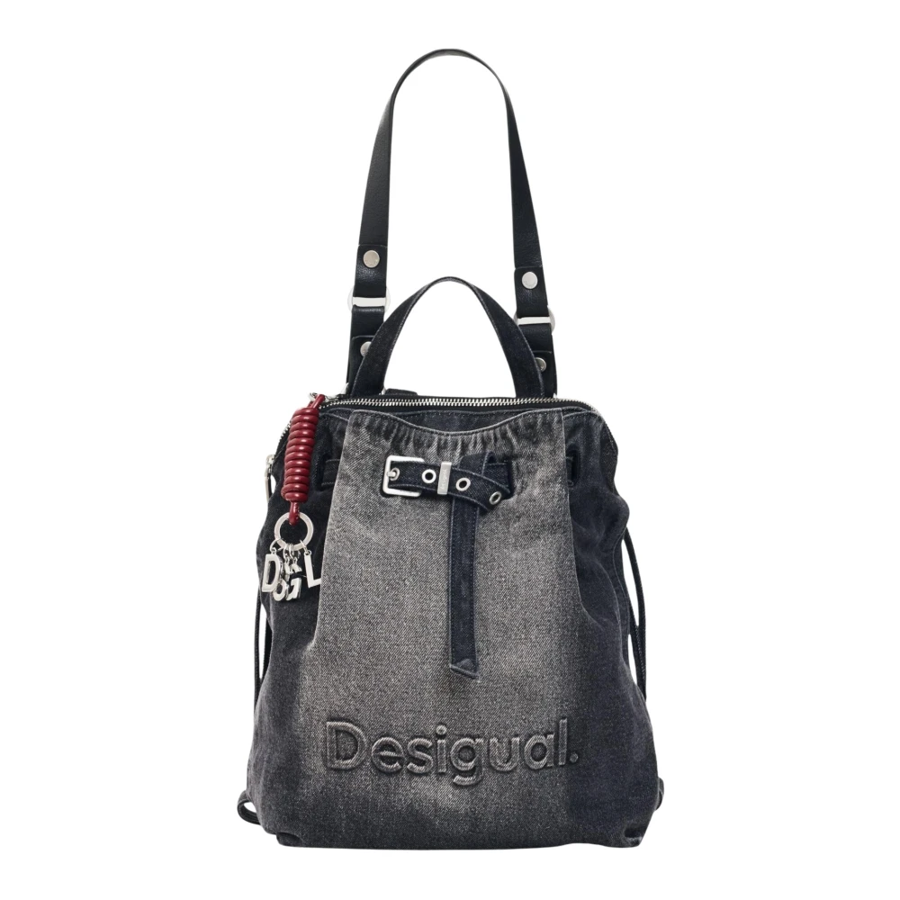 Desigual Donna Nero Zaino Denim Medio, U - Immagine 3