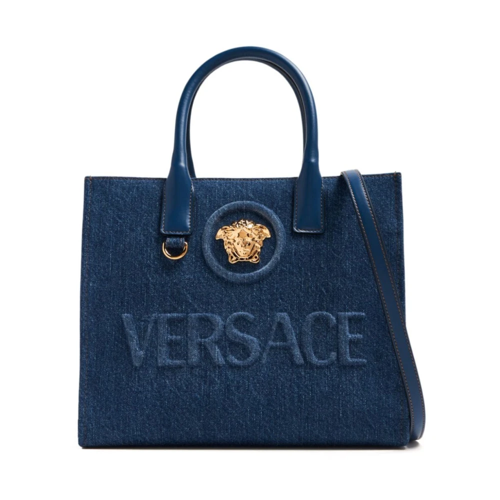 Versace Tote Bags Blue Dames