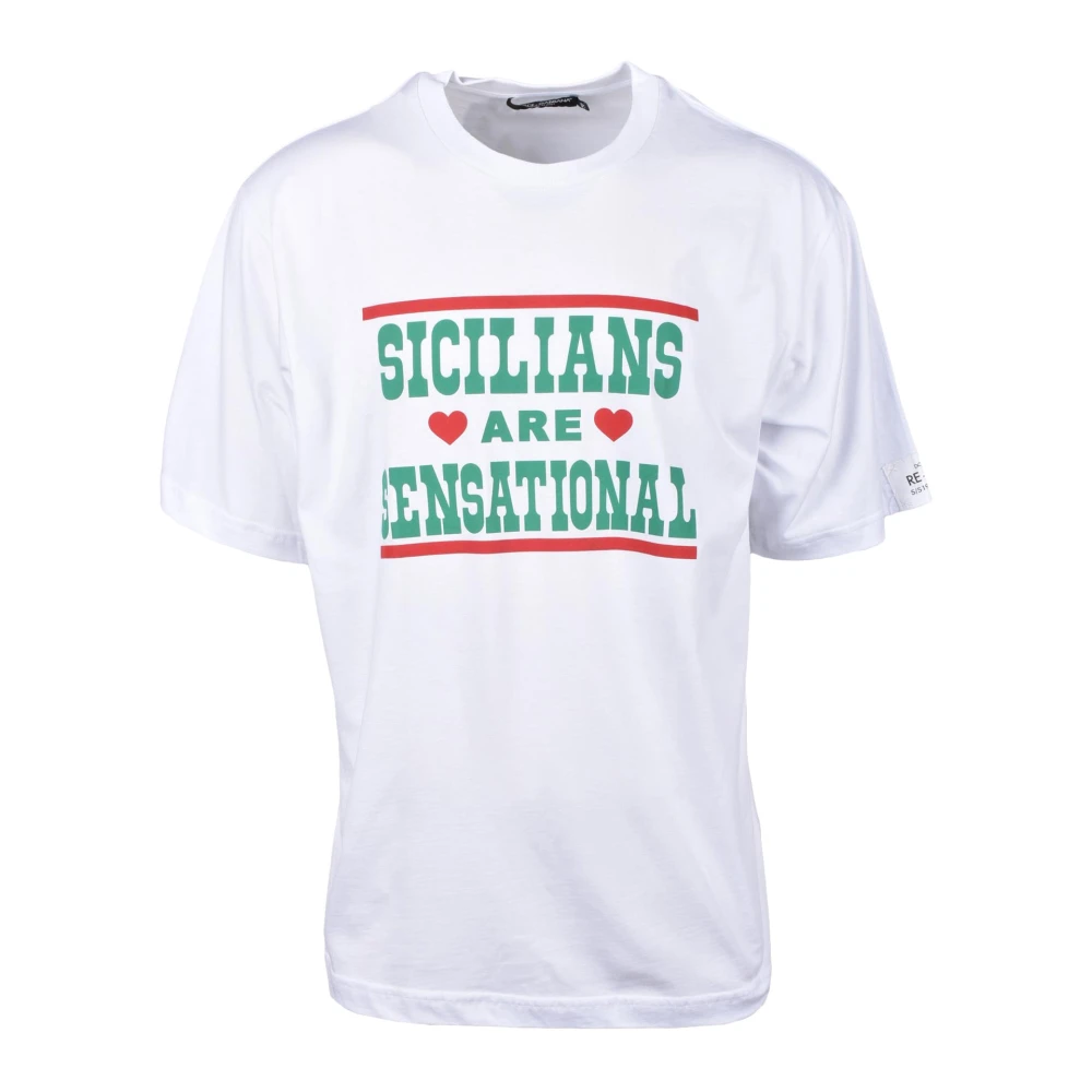 Dolce & Gabbana Men's White Cotton T-Shirt