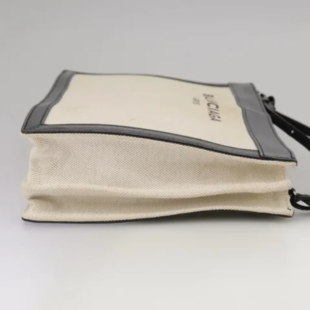 Balenciaga Vintage Pre-owned Canvas balenciaga-bags Beige Dames