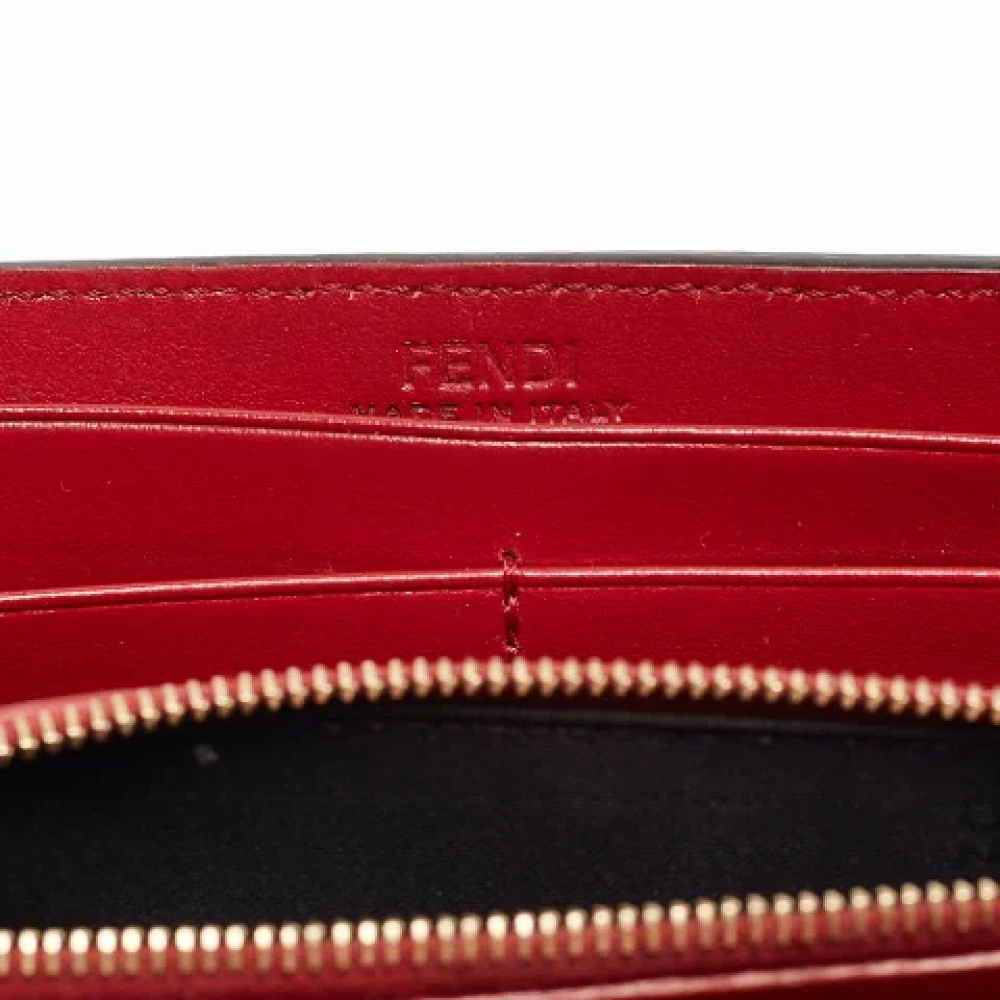 Fendi Vintage Pre-owned Leather wallets Red Dames