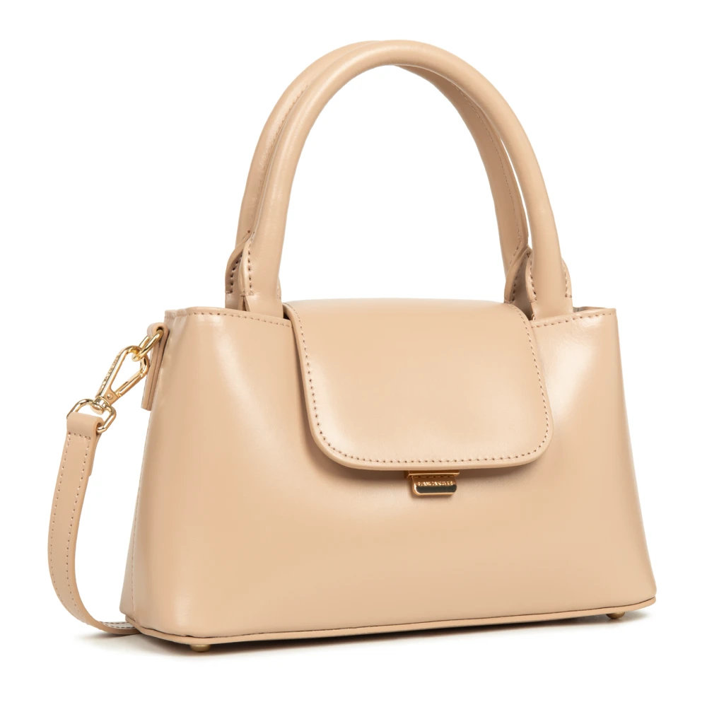 Lancaster Elegante Flap Handtas met Metalen Sluiting Beige Dames