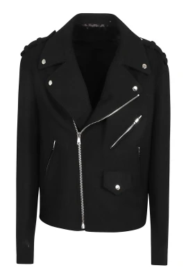 Svart Ull Bikerjacka AW24