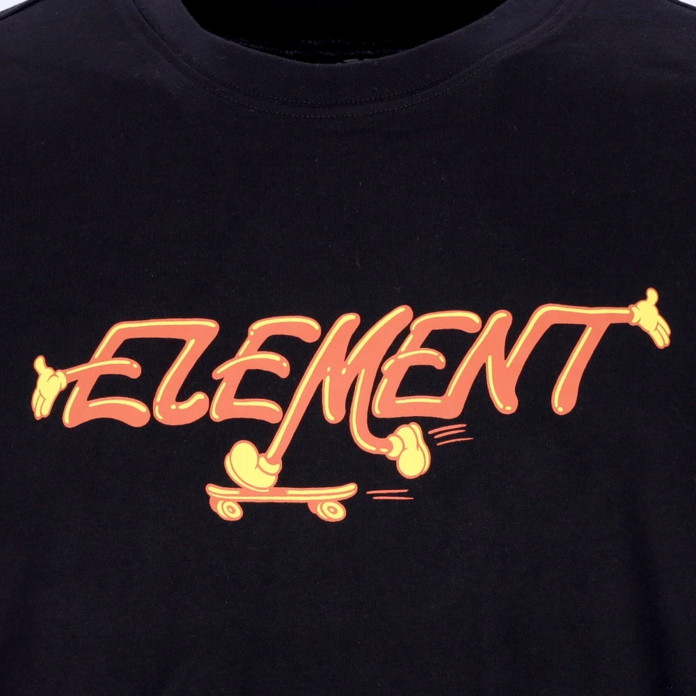 Element Zwarte Pusher Tee Korte Mouw T-shirt Black Heren