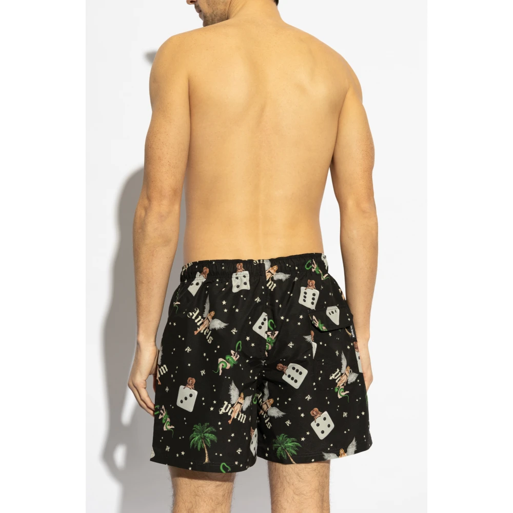 Palm Angels Zwembroek met kleurrijke print Black Heren