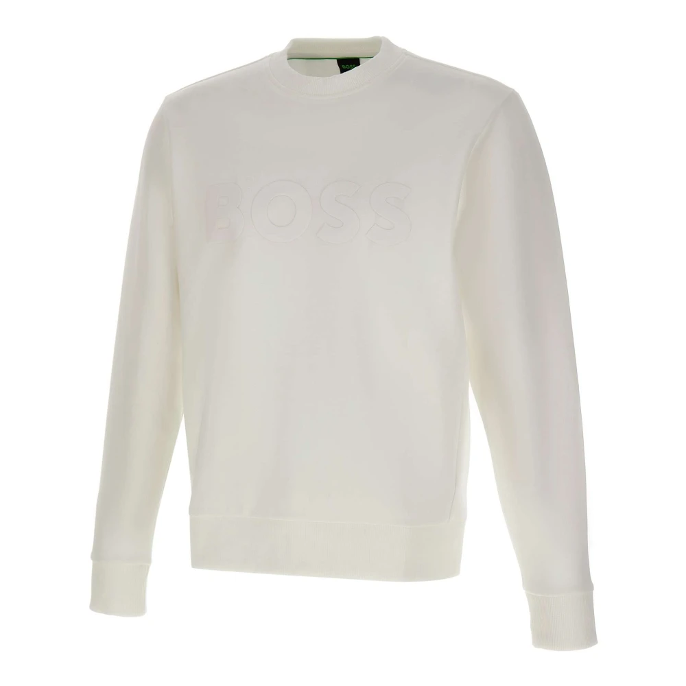 Hugo Men's White Sweatshirts, Xl, Salbo Sweatshirt