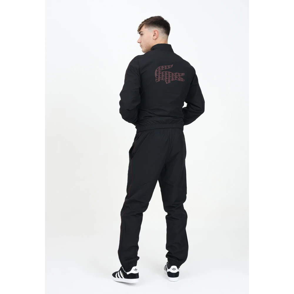 Lacoste Zwarte Tennis Trainingspak Mannen Herfst Winter Black Heren