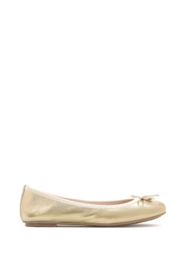 Damers gyllene ballerinaskor