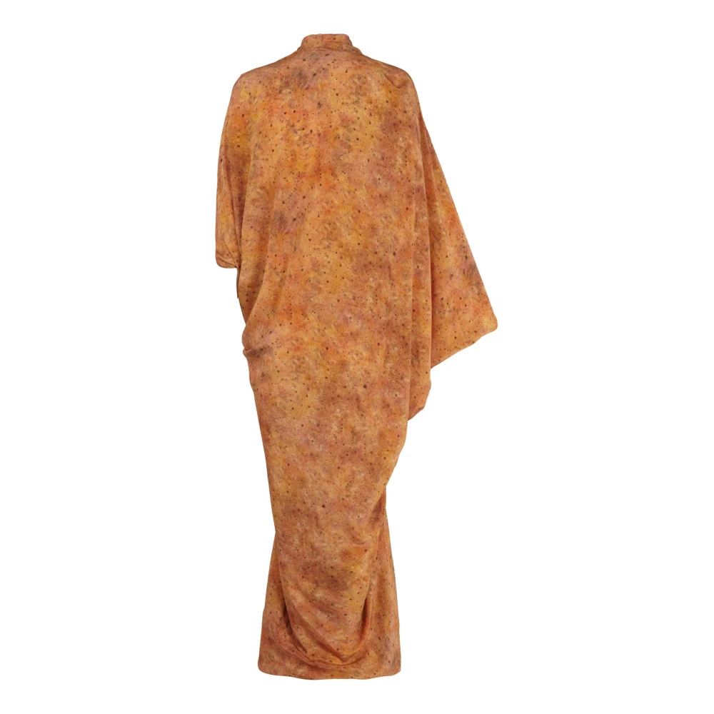 Cortana Mayu zijden jurk sora print Orange Dames