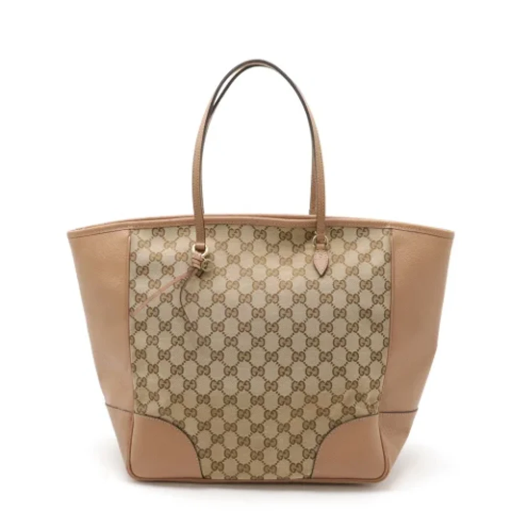 Gucci Vintage Pre-owned Canvas gucci-bags Beige Dames