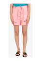 coton-lin-shorts-a-cordon-de-serrage-couleur-unie