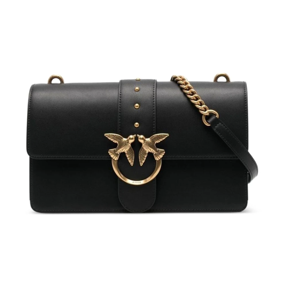 Pinko Vrouw Zwart Tassen Dames, One Size, Katoen, Love One Classic Bag