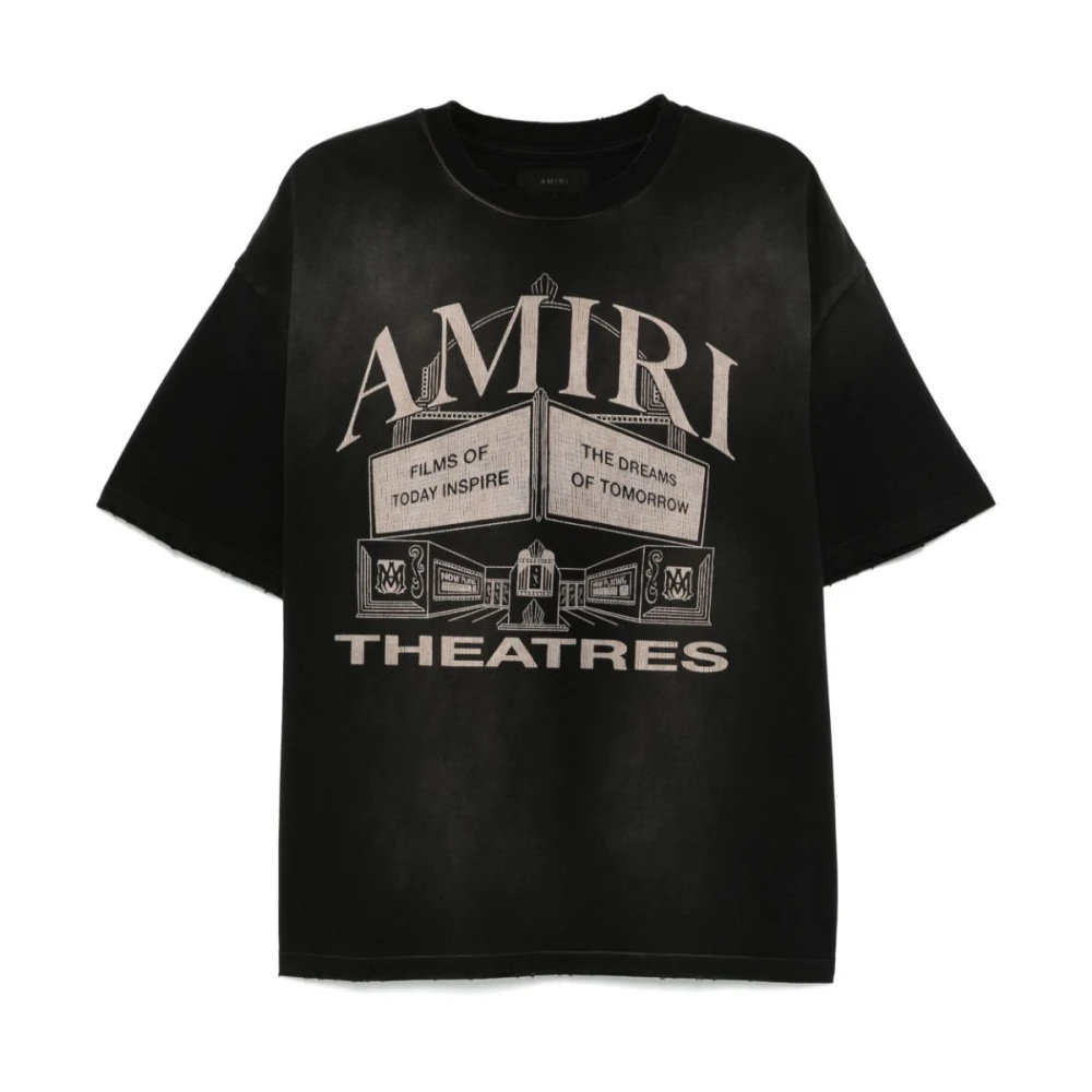 Amiri Theatres Oversized Tee in Zwart Black Heren