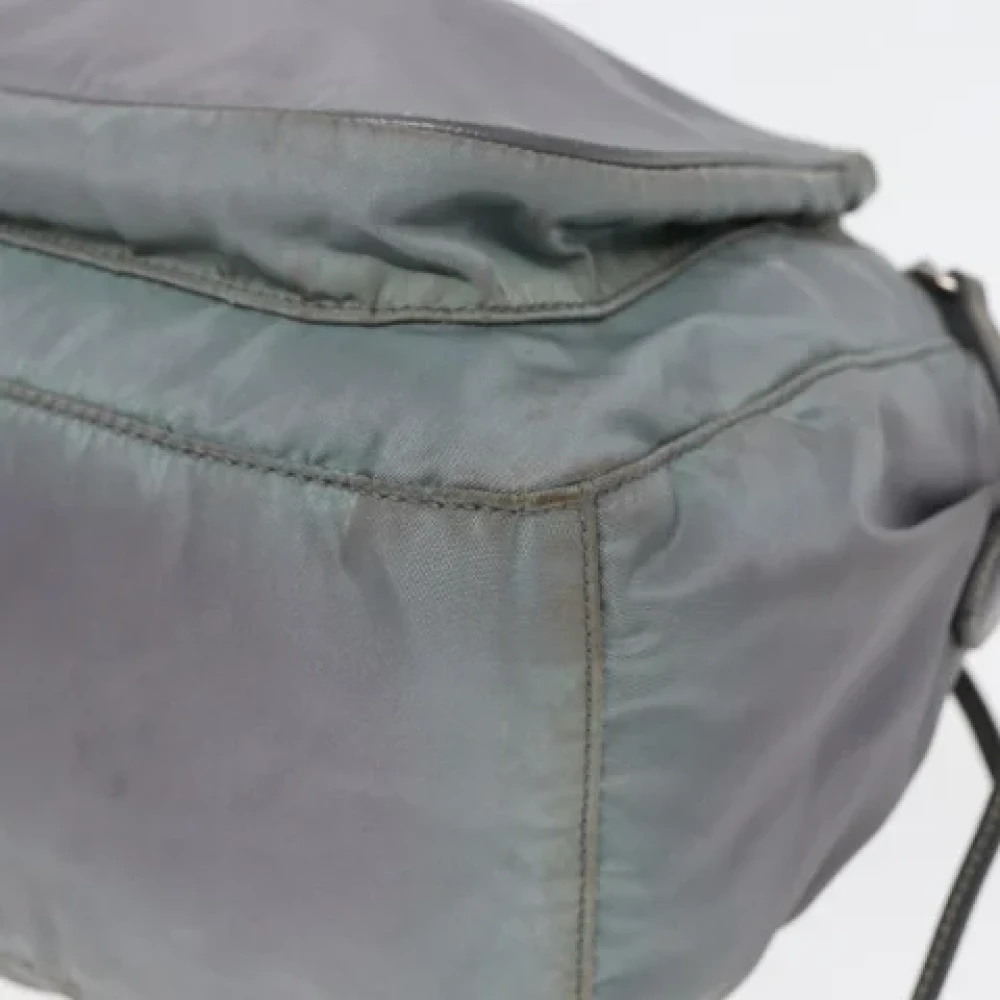 Prada Vintage Pre-owned Nylon shoulder-bags Blue Dames