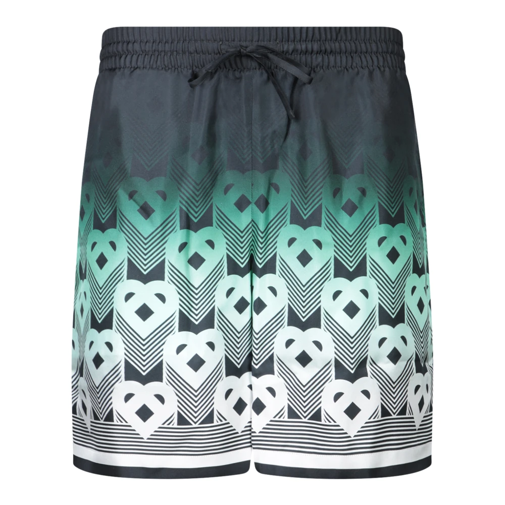 Casablanca Men's Multicolor Gradient Monogram Silk Shorts - Casual Shorts - M - Shorts