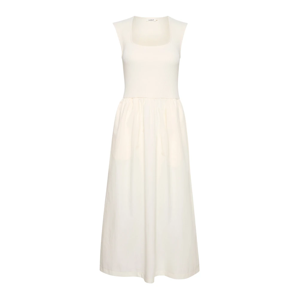 Soaked in Luxury Vrouwelijke Vierkante Hals Jurk Whisper White Dames