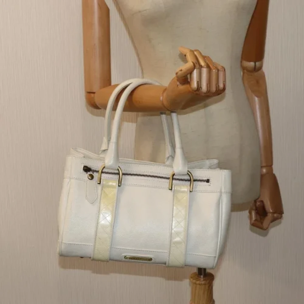 Burberry Vintage Pre-owned Leather handbags White Dames