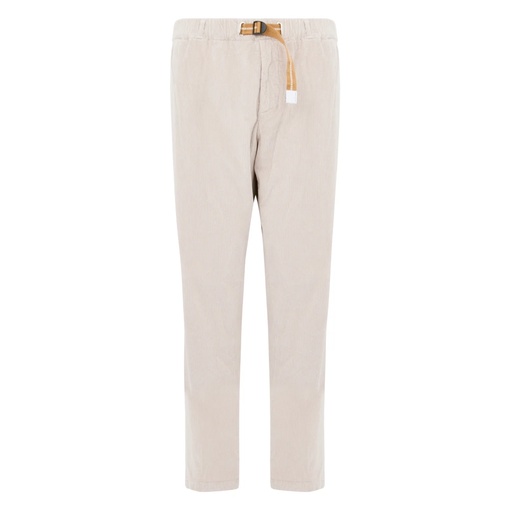 White Sand Beige Katoenen Broek met Riem Beige Heren