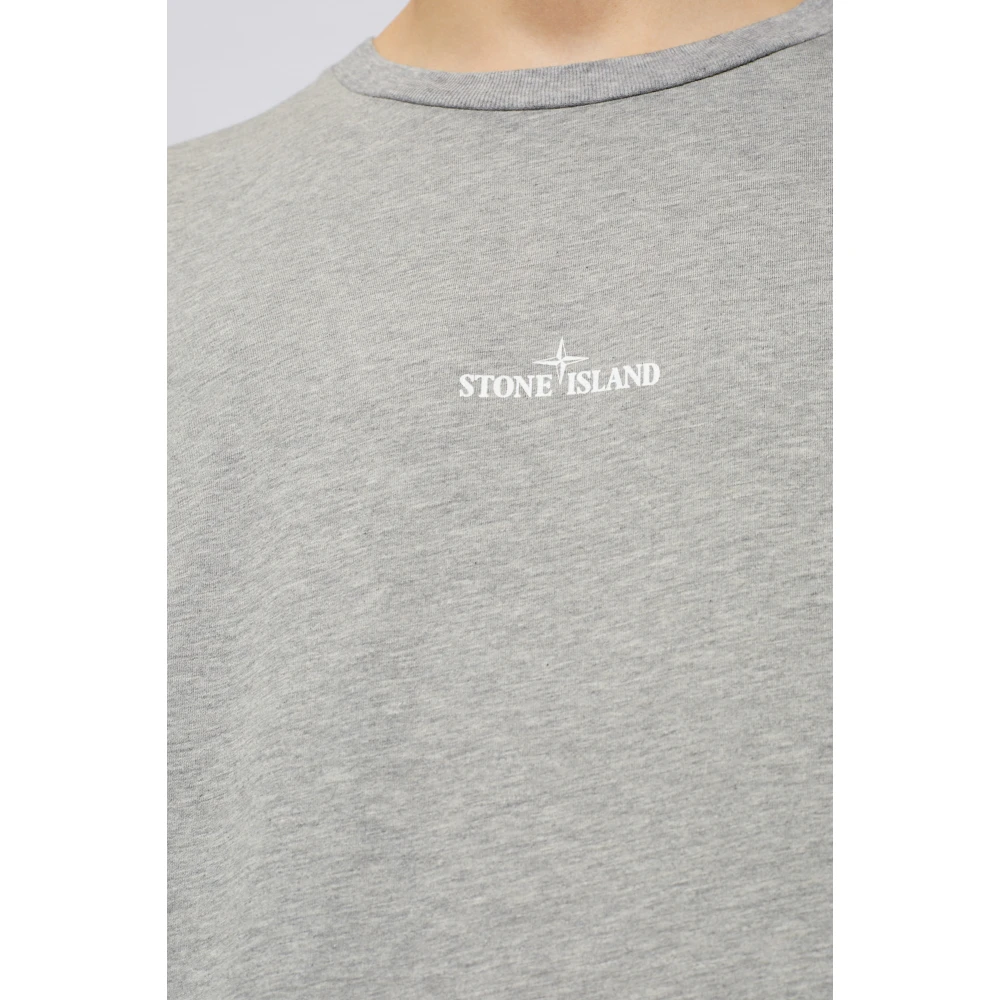 Stone Island T-shirt met logo Gray Heren