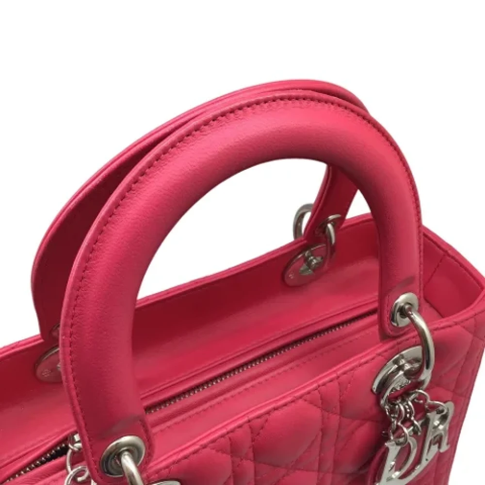 Dior Vintage Pre-owned Leather dior-bags Pink Dames