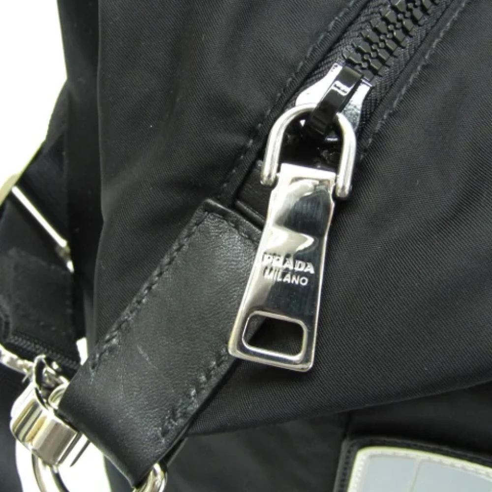 Prada Vintage Pre-owned Nylon shoulder-bags Black Dames