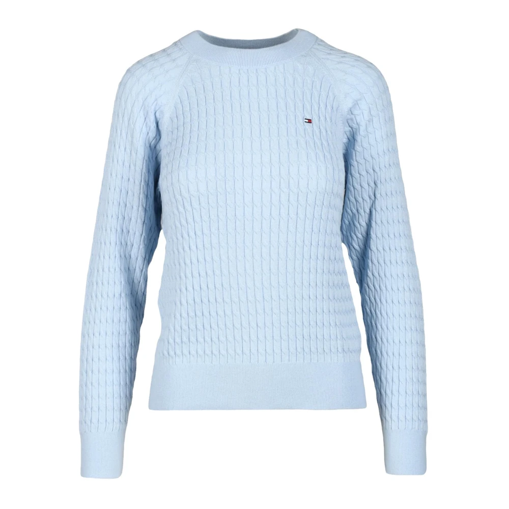 Tommy Hilfiger Katoenen Gebreide Trui Blue Dames