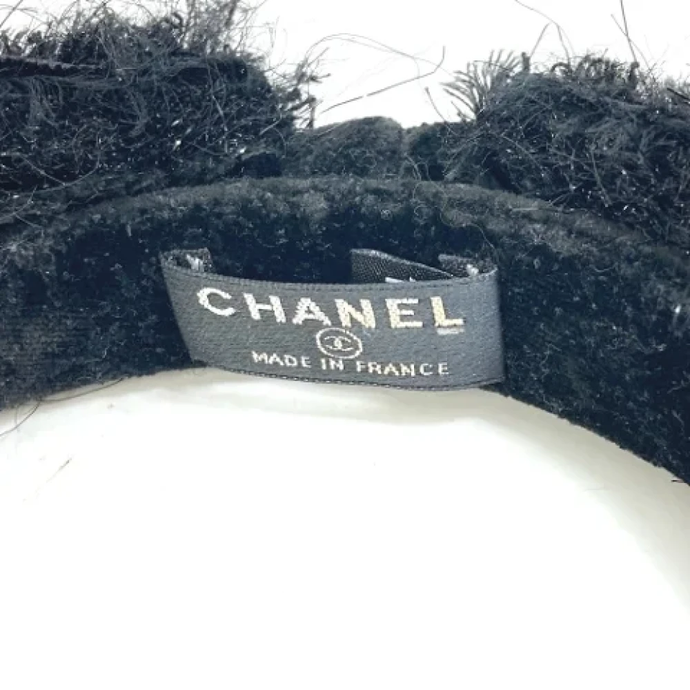 Chanel Vintage Pre-owned Fabric hair-accessories Black Dames